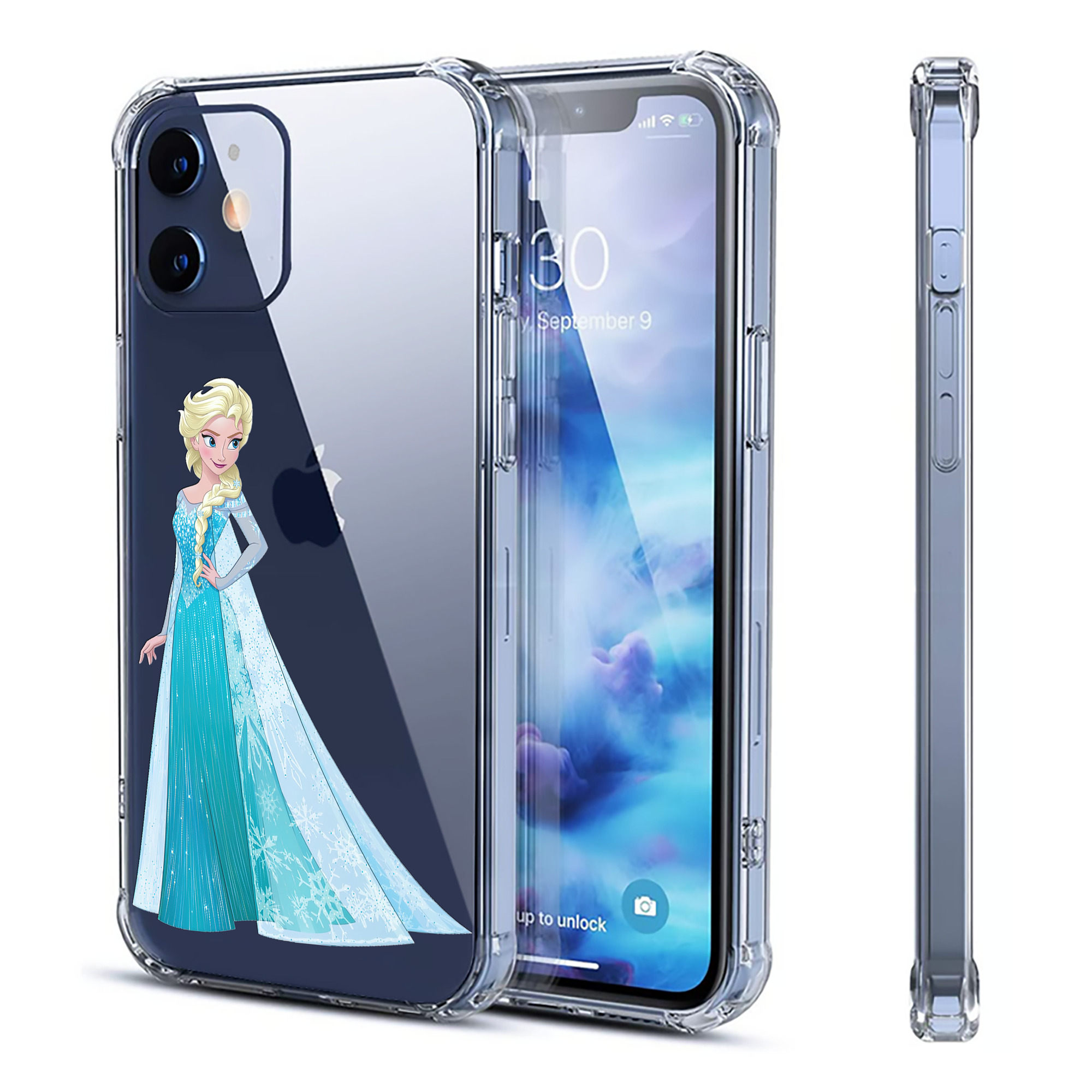 （画像用） アナと雪の女王 アンナ エルサ Frozen Anna Elsa 【iPhone 12シリーズ対応】透明スマホケース（クリアソフトケース）